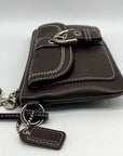 Coach Brown Leather Soho Wristlet Clutch