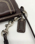 Coach Brown Leather Soho Wristlet Clutch