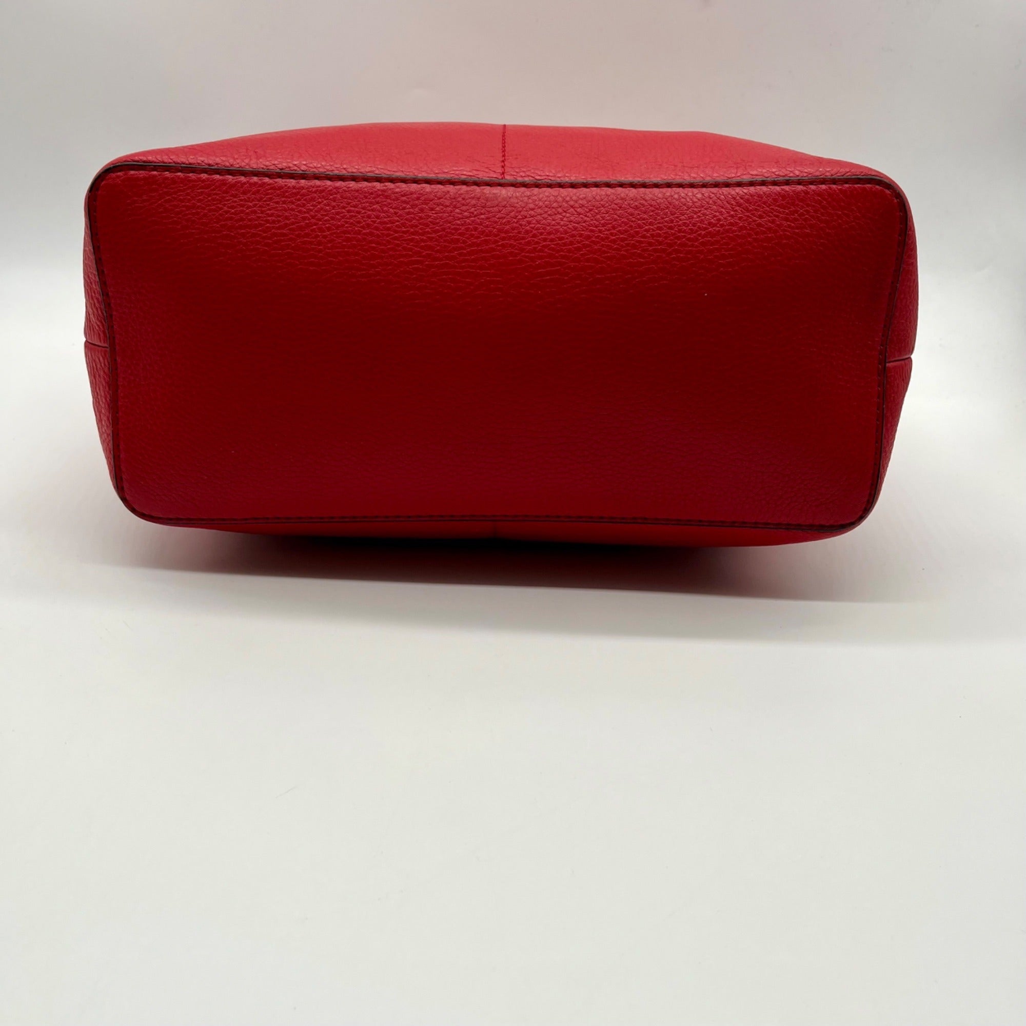 Michael Kors Red Pebbled Leather Tote Bag