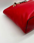Michael Kors Red Pebbled Leather Tote Bag