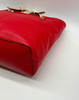 Michael Kors Red Pebbled Leather Tote Bag