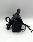 Rebecca Minkoff Black Pebbled Leather Messenger Crossbody Bag