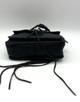 Rebecca Minkoff Black Pebbled Leather Messenger Crossbody Bag
