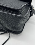 Rebecca Minkoff Black Pebbled Leather Messenger Crossbody Bag
