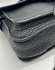 Rebecca Minkoff Black Pebbled Leather Messenger Crossbody Bag