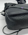 Rebecca Minkoff Black Pebbled Leather Messenger Crossbody Bag