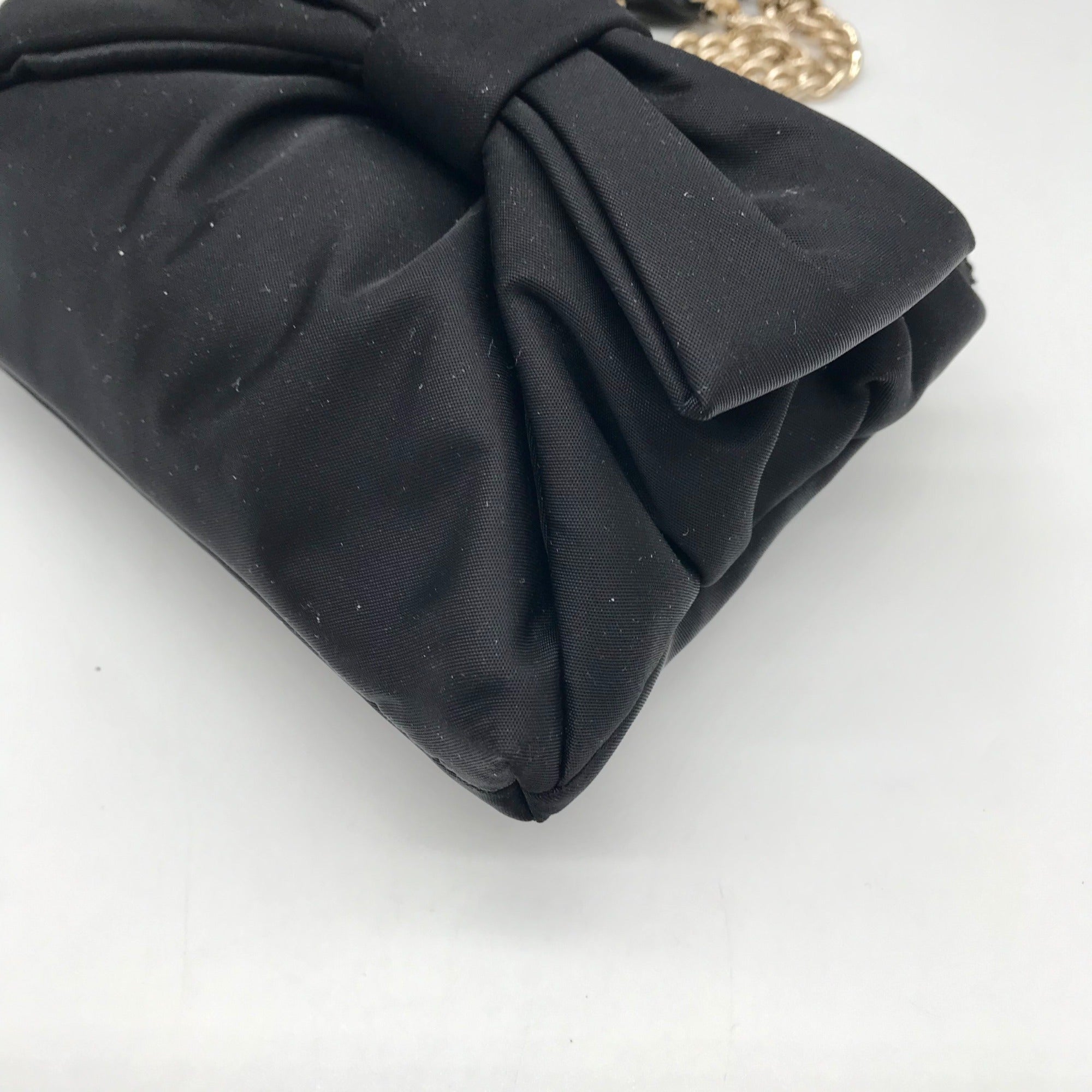 Kate Spade Black Nylon Bow Skipper Mini Crossbody Bag