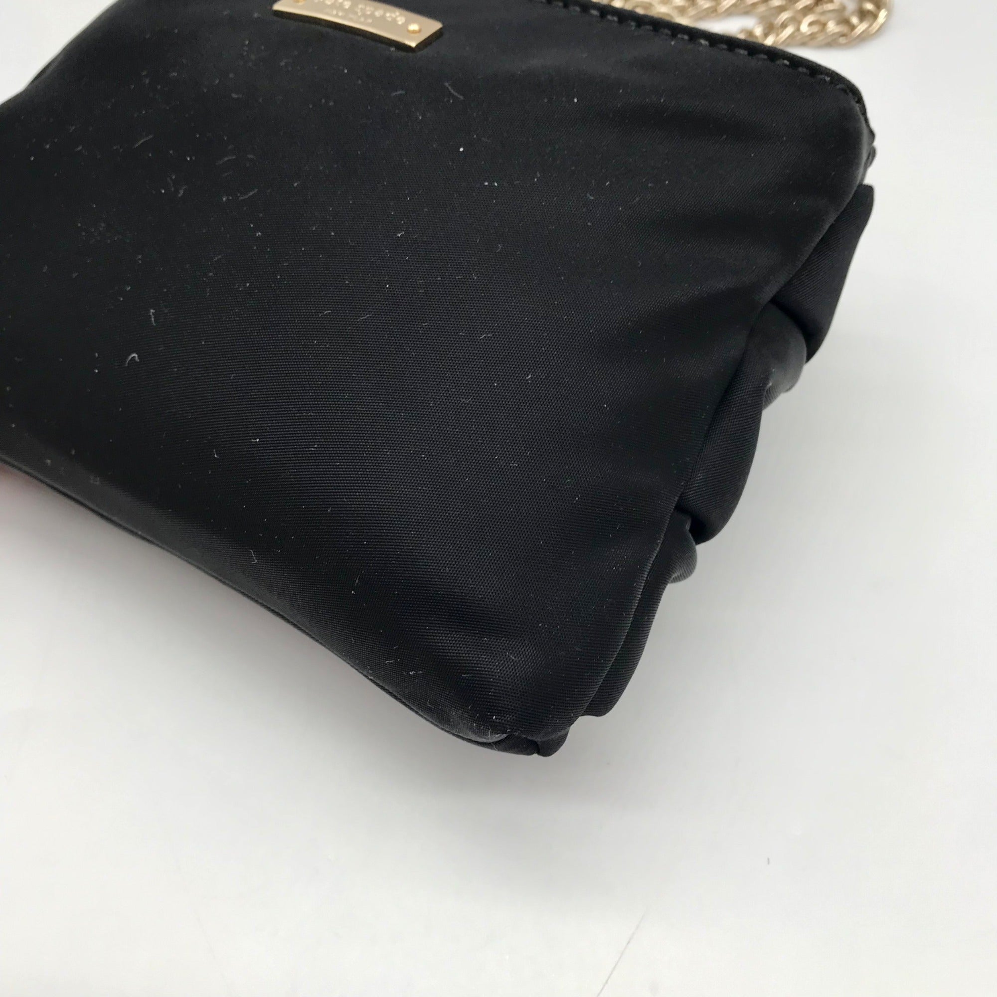 Kate Spade Black Nylon Bow Skipper Mini Crossbody Bag