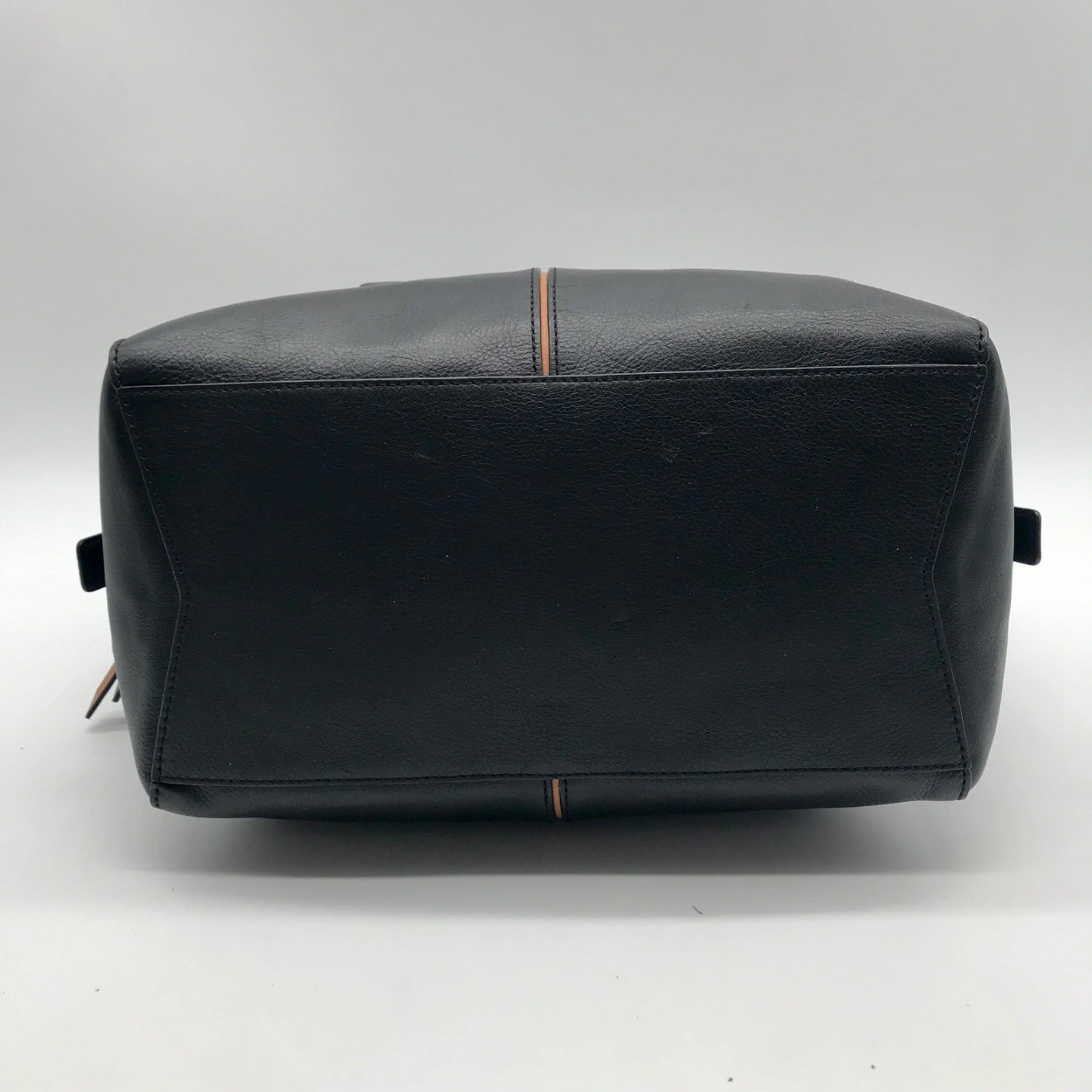 Vera Bradley Black Leather Gallatin Satchel Bag