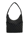 Gucci Black GG Monogram Canvas Shoulder Bag 