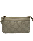 Gucci Off-White Monogram Leather Zip Wallet 