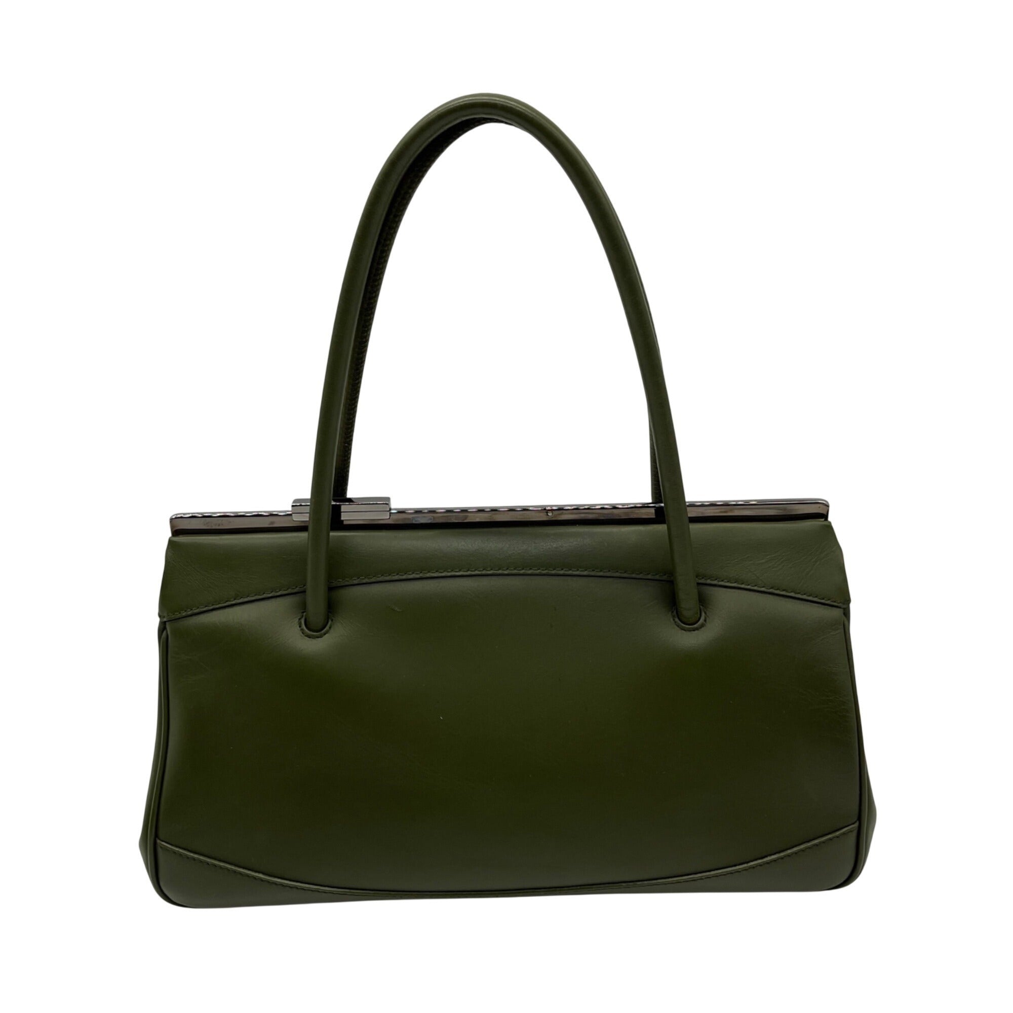 Gucci Olive Green Leather Shoulder Bag