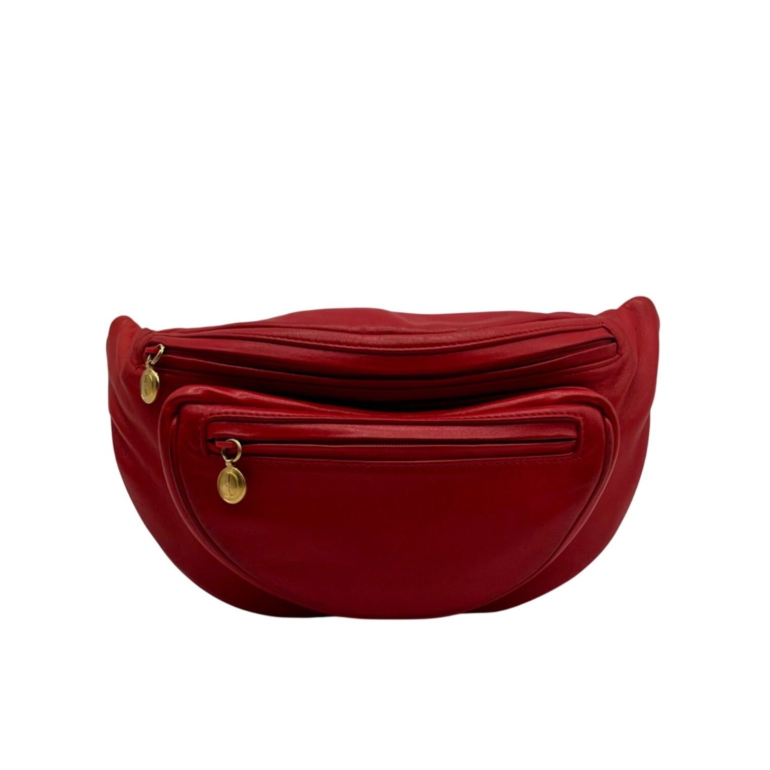 Gucci Red Smooth Leather Belt Bag