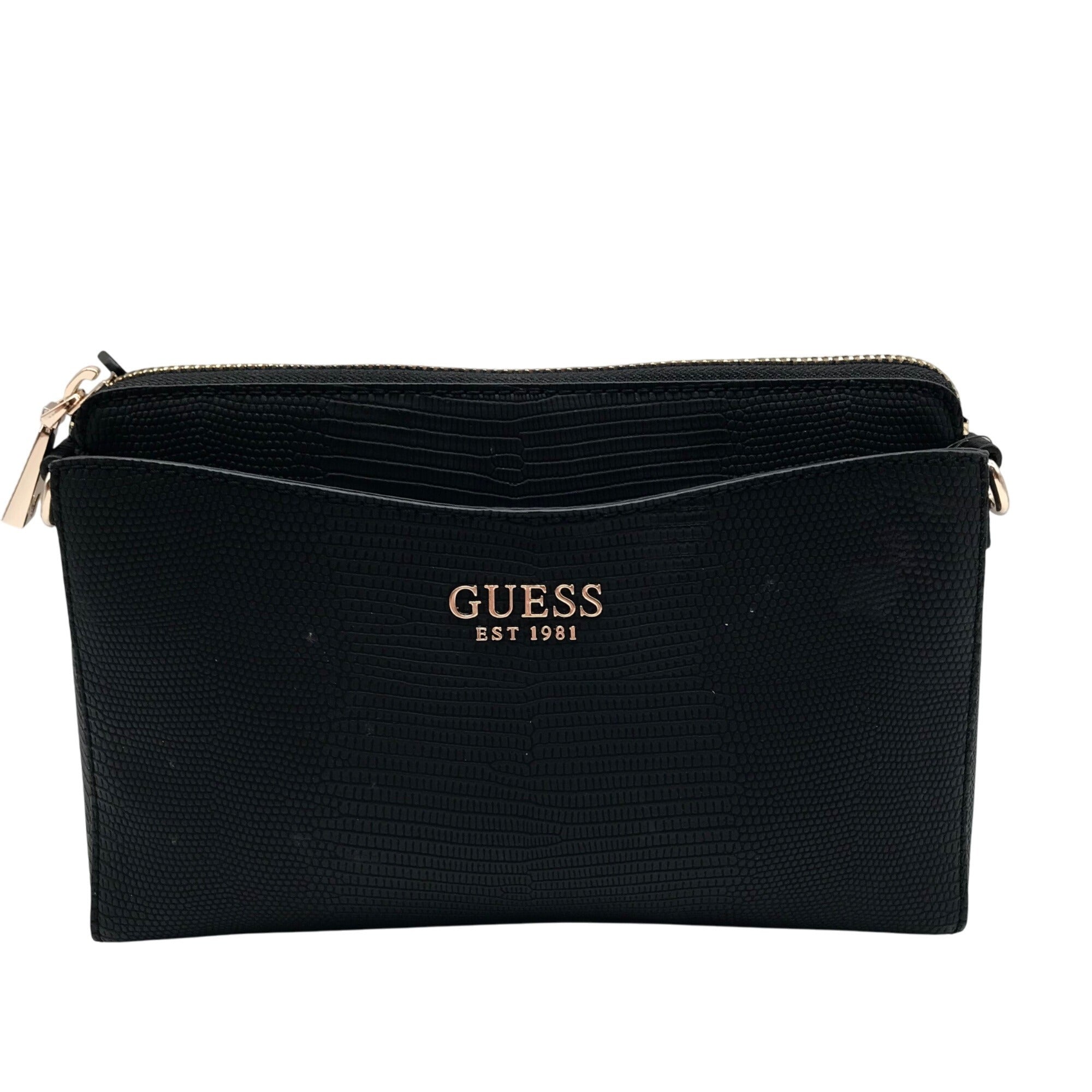 Guess Black Lyndi Triple Compartment Girlfriend Crossbody