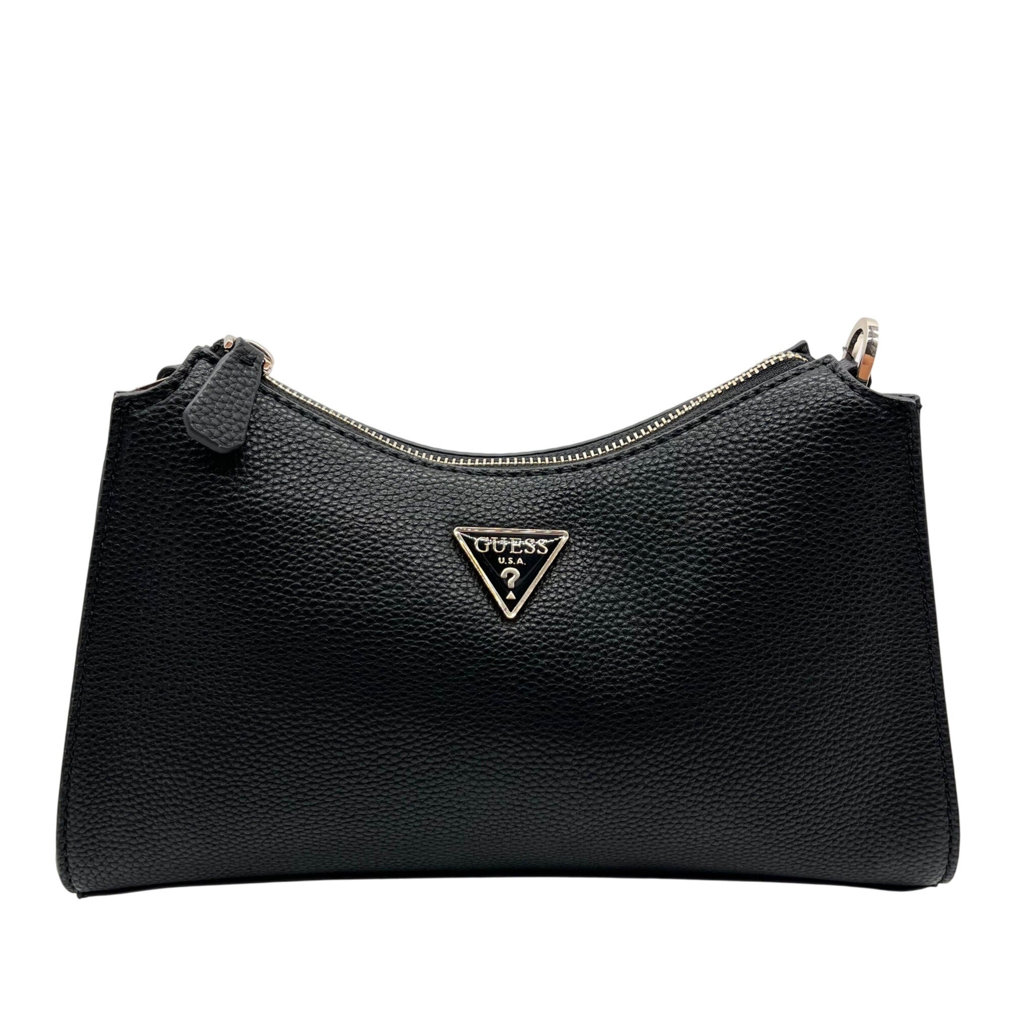 Guess Black Micaela Zip Shoulder Bag