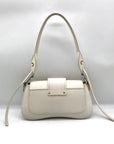 Prada White Leather Sidonie Shoulder Bag