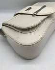 Prada White Leather Sidonie Shoulder Bag
