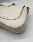 Prada White Leather Sidonie Shoulder Bag
