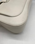 Prada White Leather Sidonie Shoulder Bag