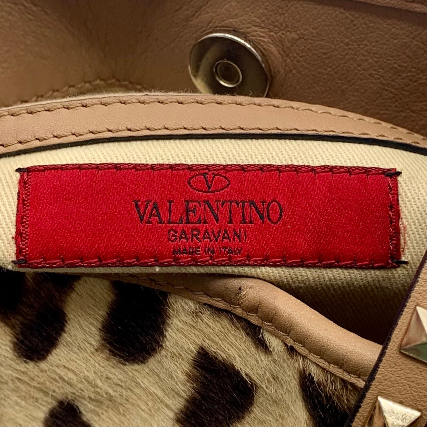 Valentino Garavani Rockstud Leopard Shoulder Bag