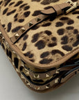 Valentino Garavani Rockstud Leopard Shoulder Bag