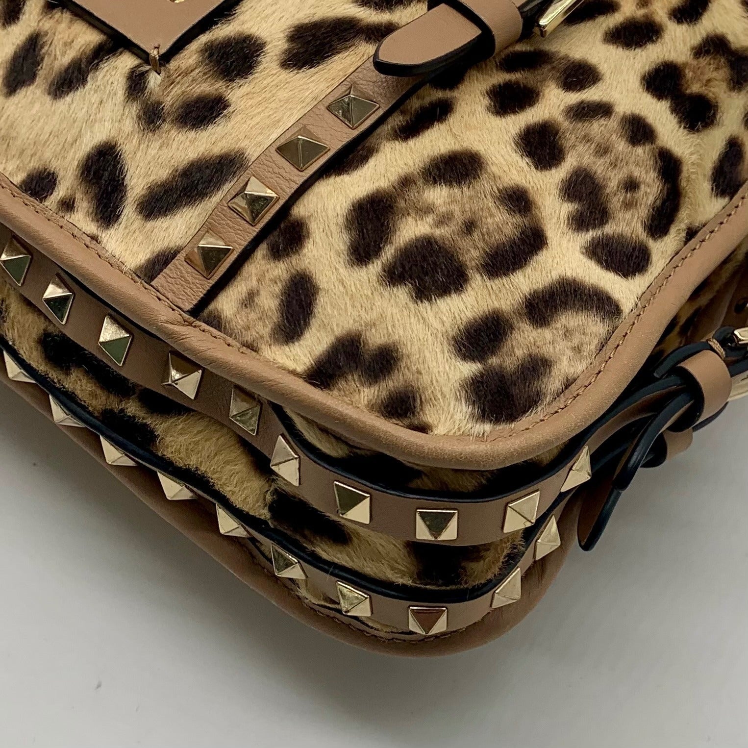 Valentino Garavani Rockstud Leopard Shoulder Bag