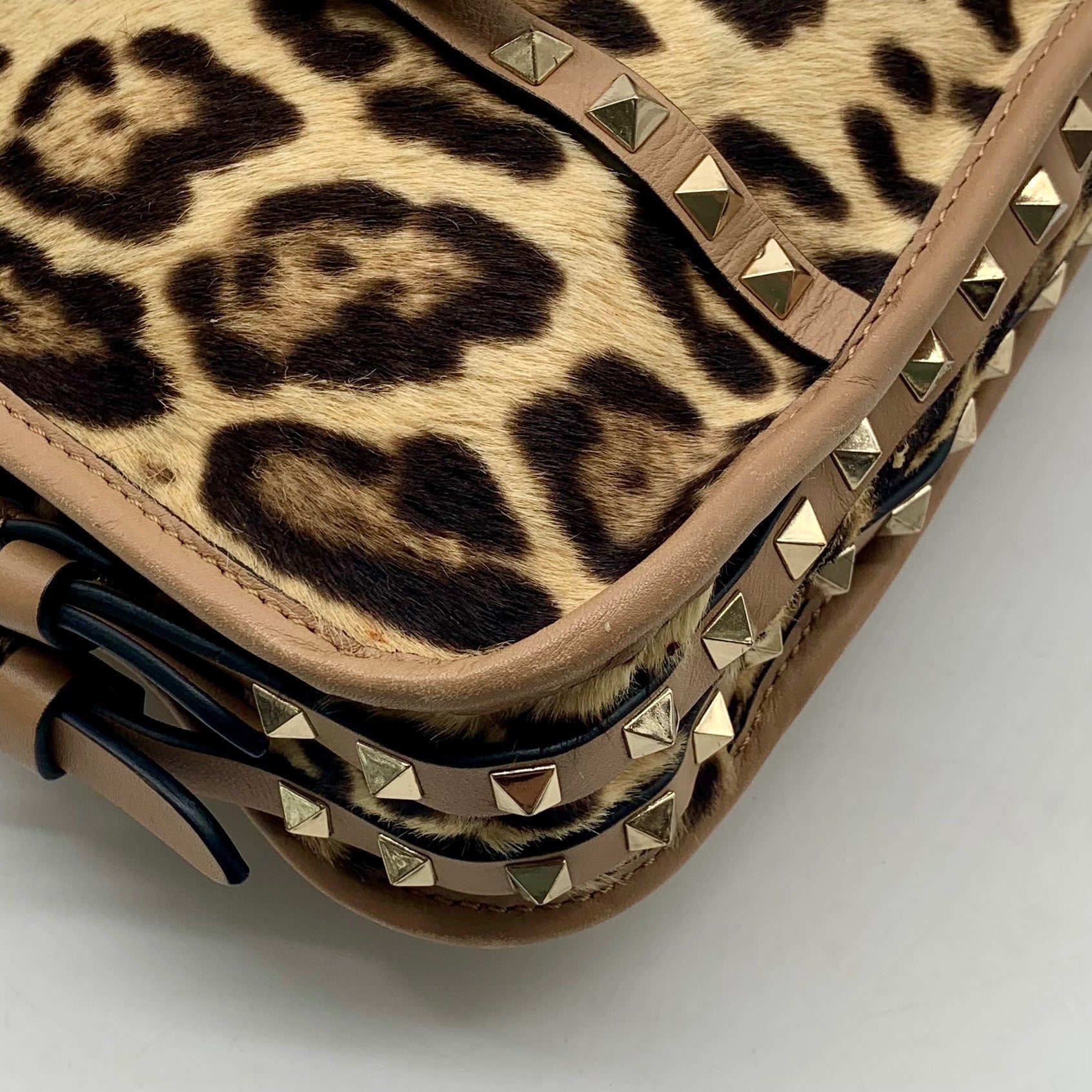 Valentino Garavani Rockstud Leopard Shoulder Bag