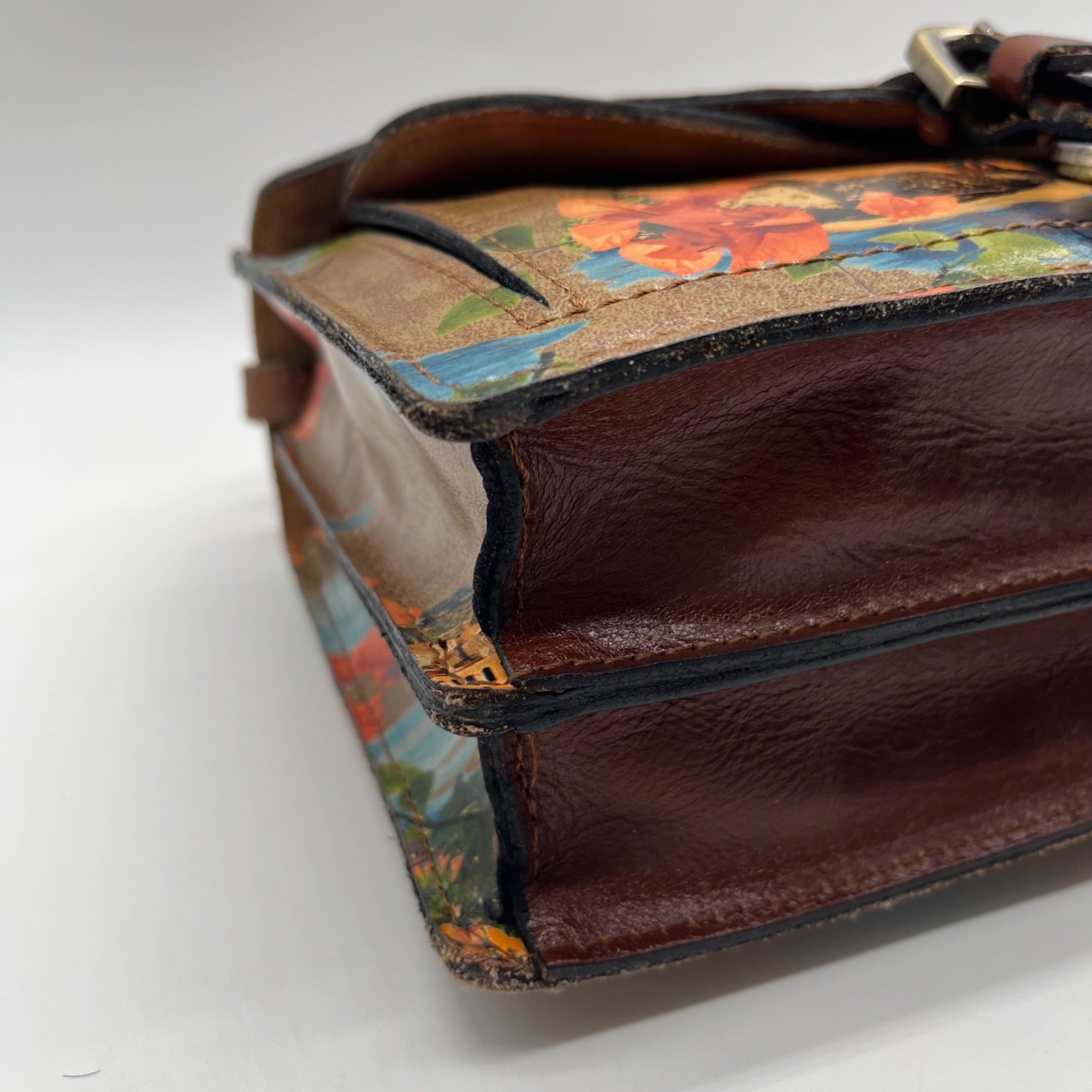 Patricia Nash French Riviera Print Leather Crossbody