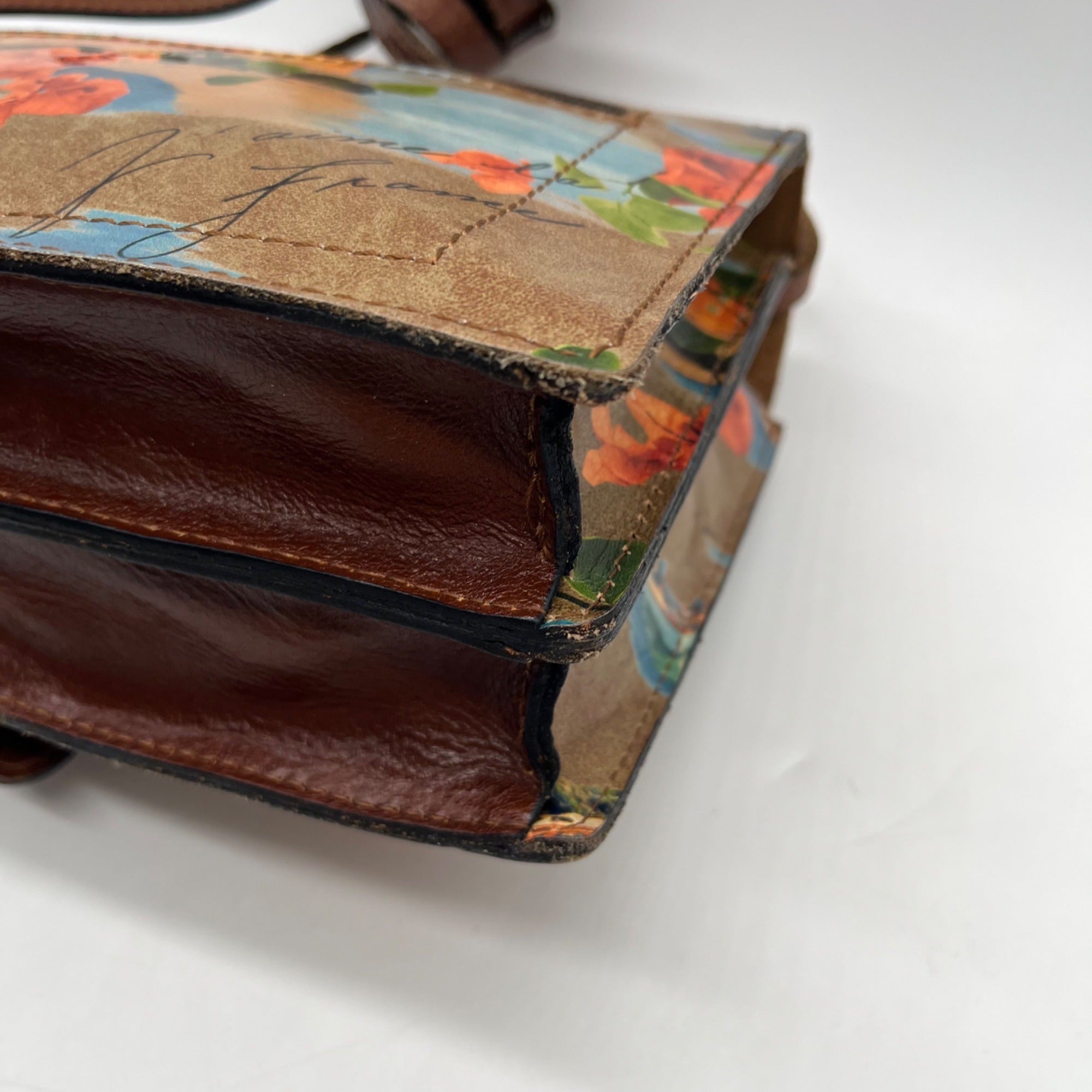 Patricia Nash French Riviera Print Leather Crossbody