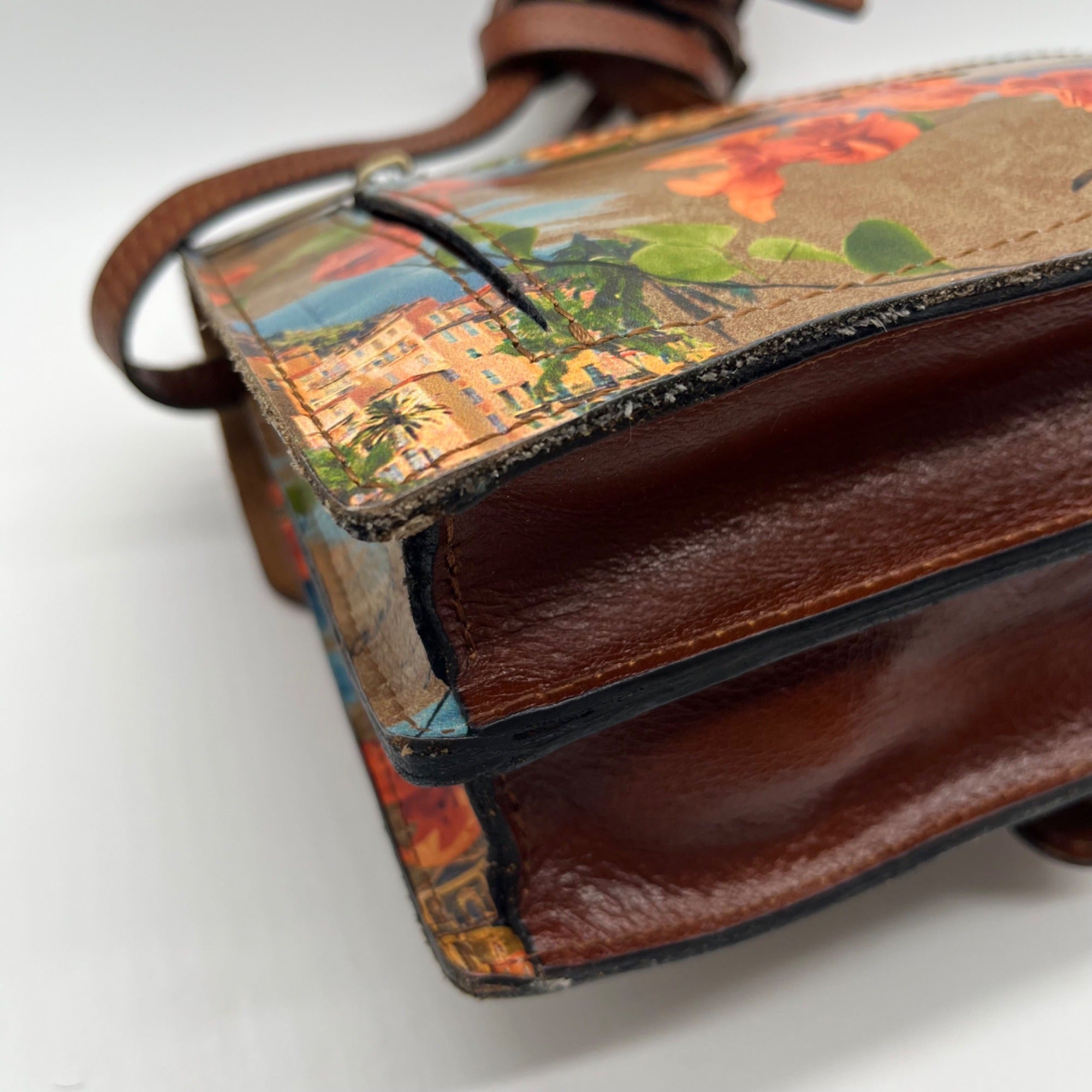 Patricia Nash French Riviera Print Leather Crossbody