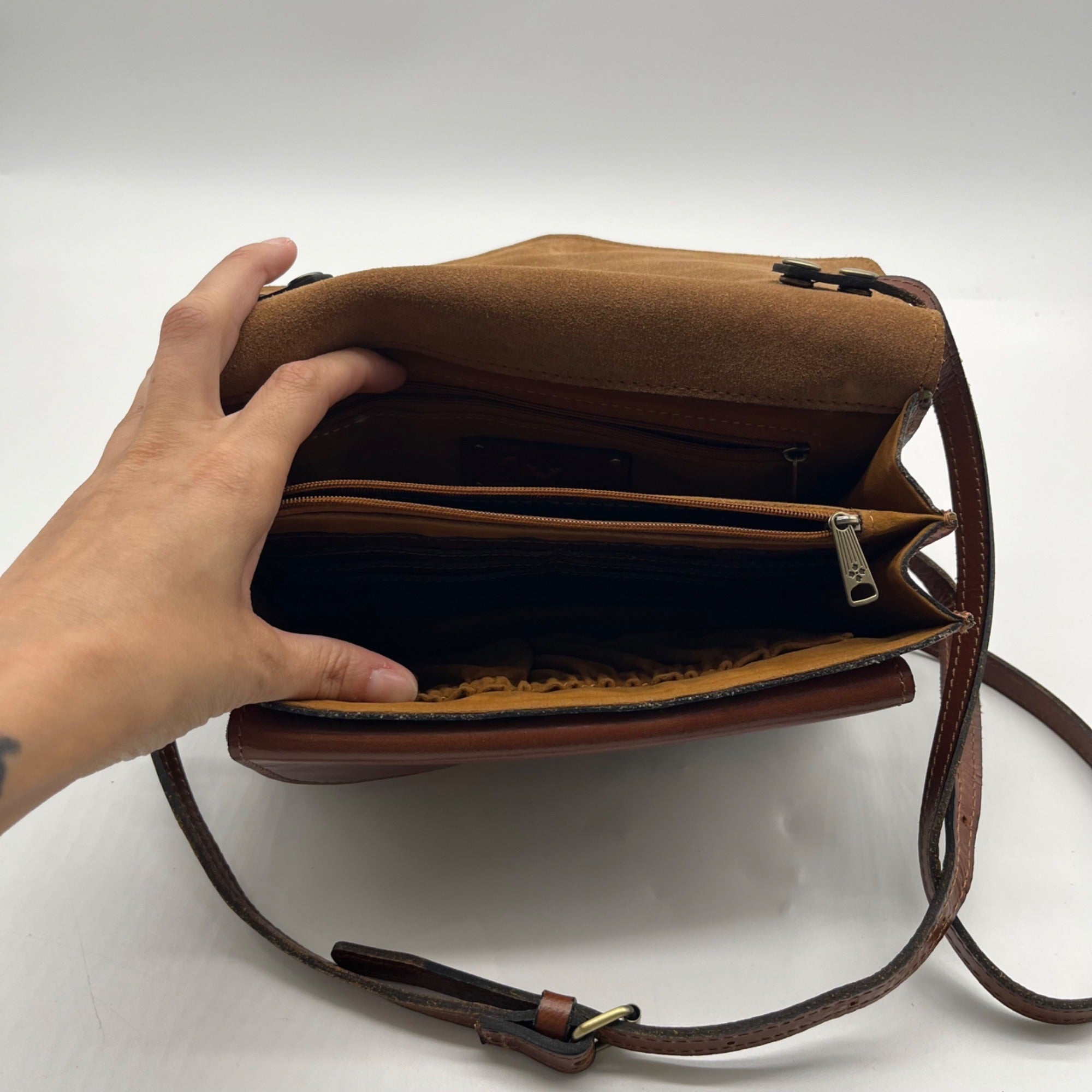 Patricia Nash French Riviera Print Leather Crossbody