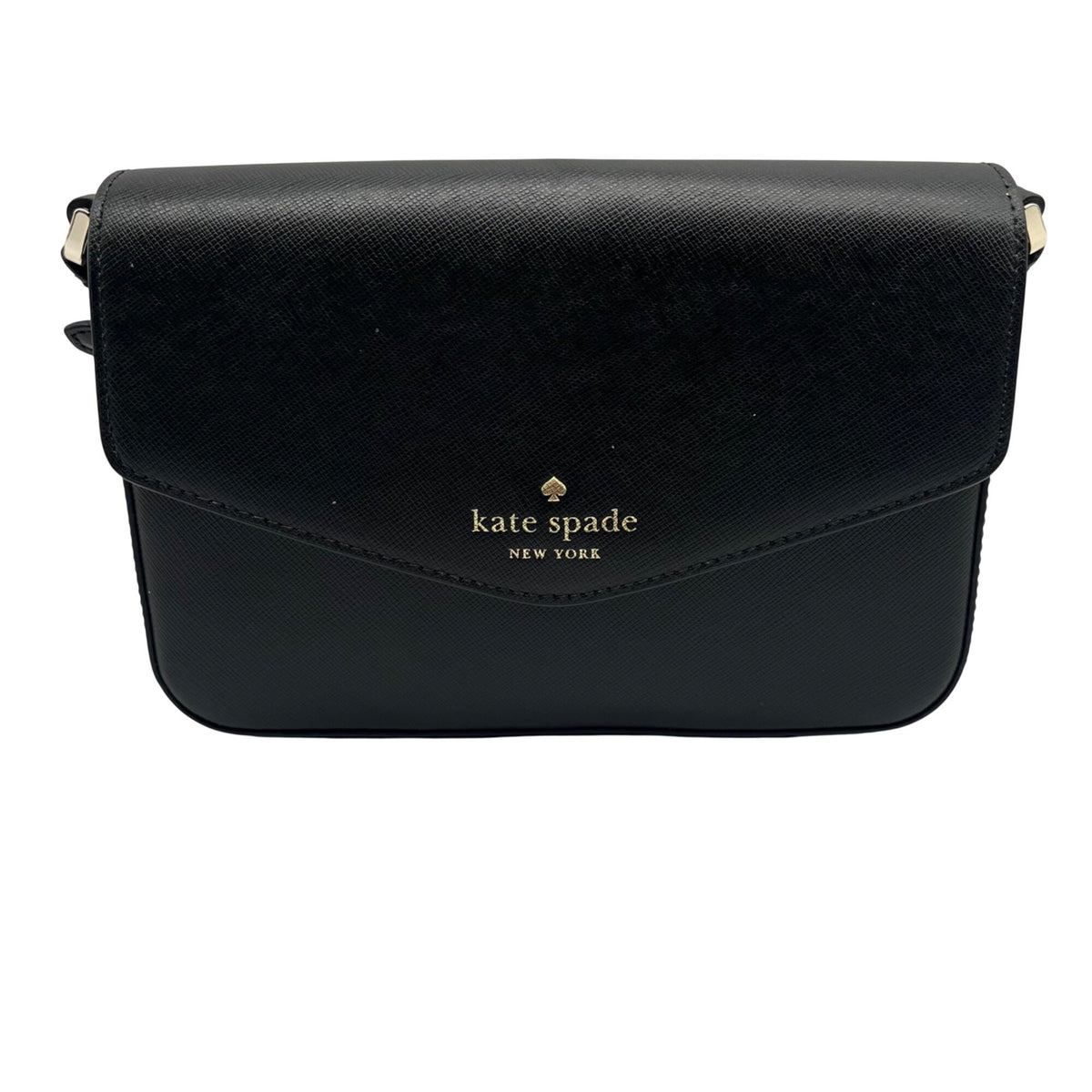 Kate Spade Black Saffiano Leather Sadie Envelope Crossbody Bag