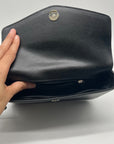 Kate Spade Black Saffiano Leather Sadie Envelope Crossbody Bag