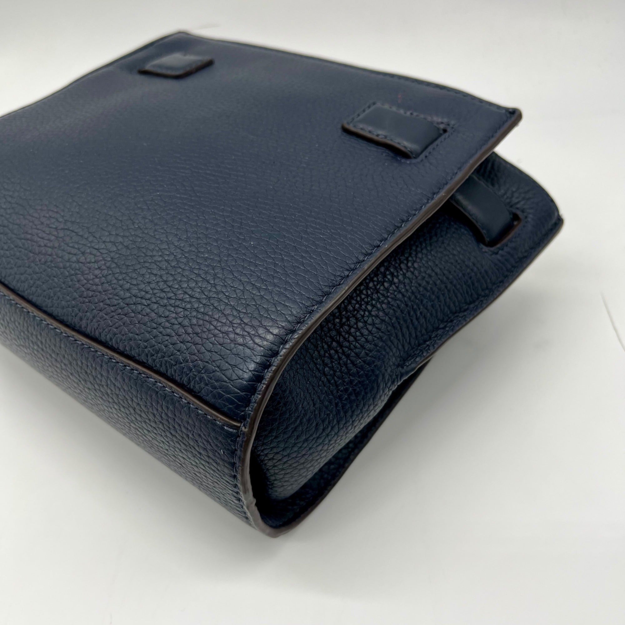 Michael Kors Blue Leather Hamilton Traveler Crossbody Bag