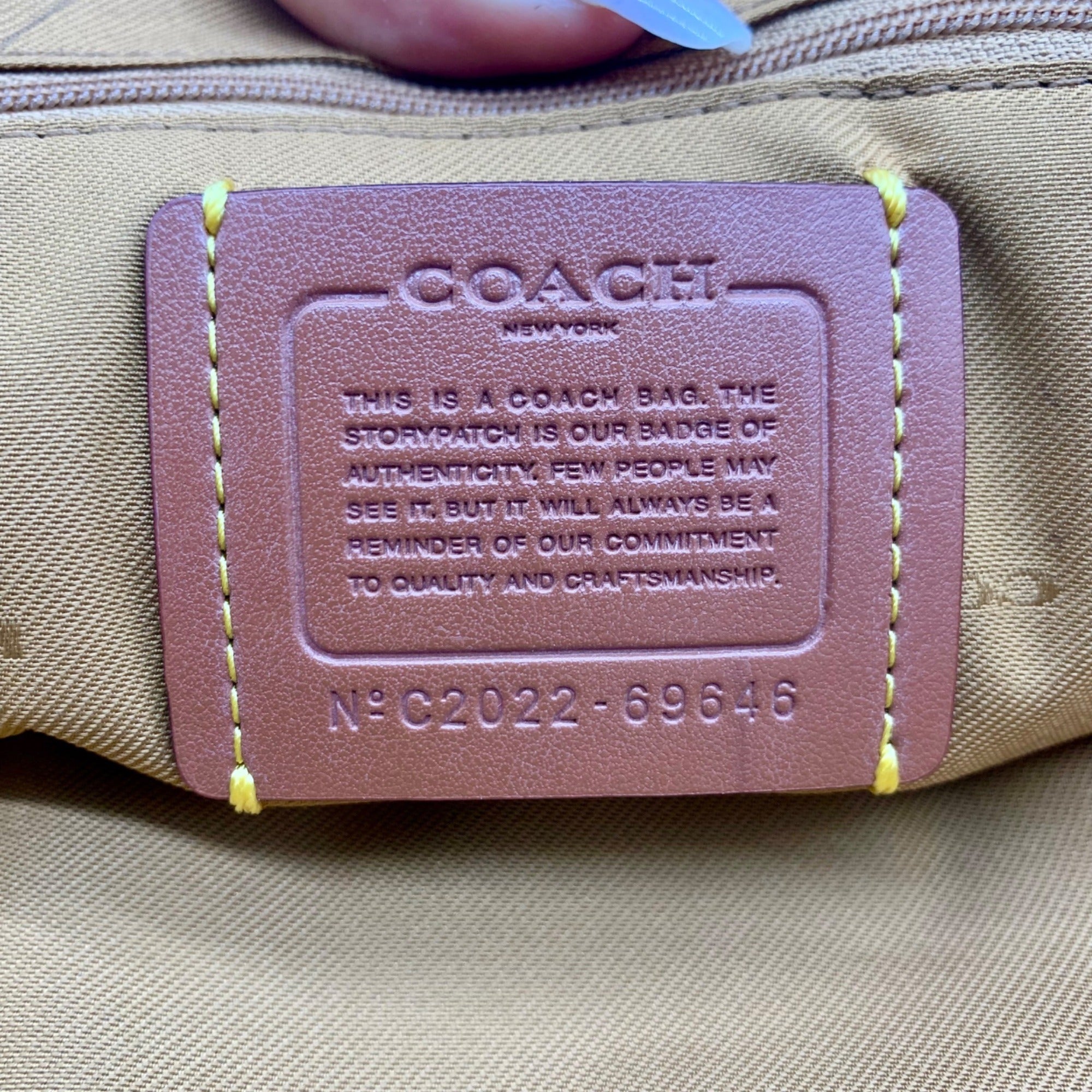 Coach Jacquard Fabric And Pebbled Leather 2Way Satchel