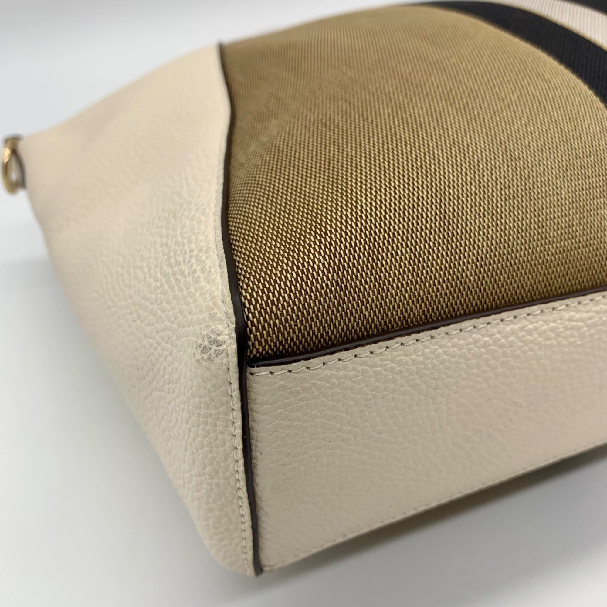 Coach Jacquard Fabric And Pebbled Leather 2Way Satchel