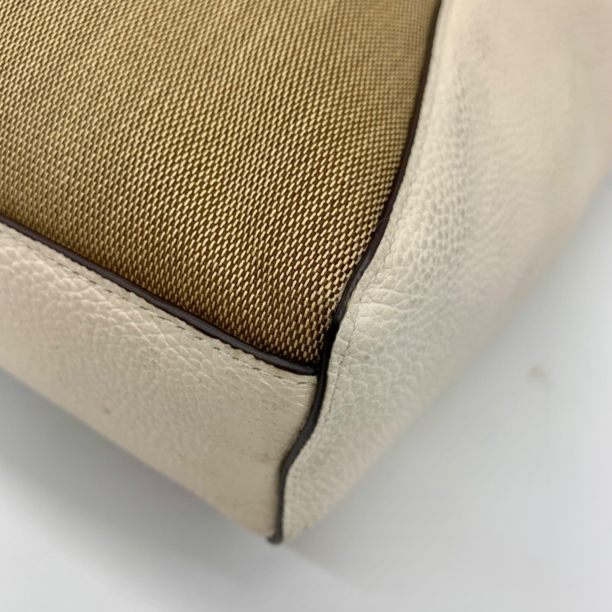 Coach Jacquard Fabric And Pebbled Leather 2Way Satchel