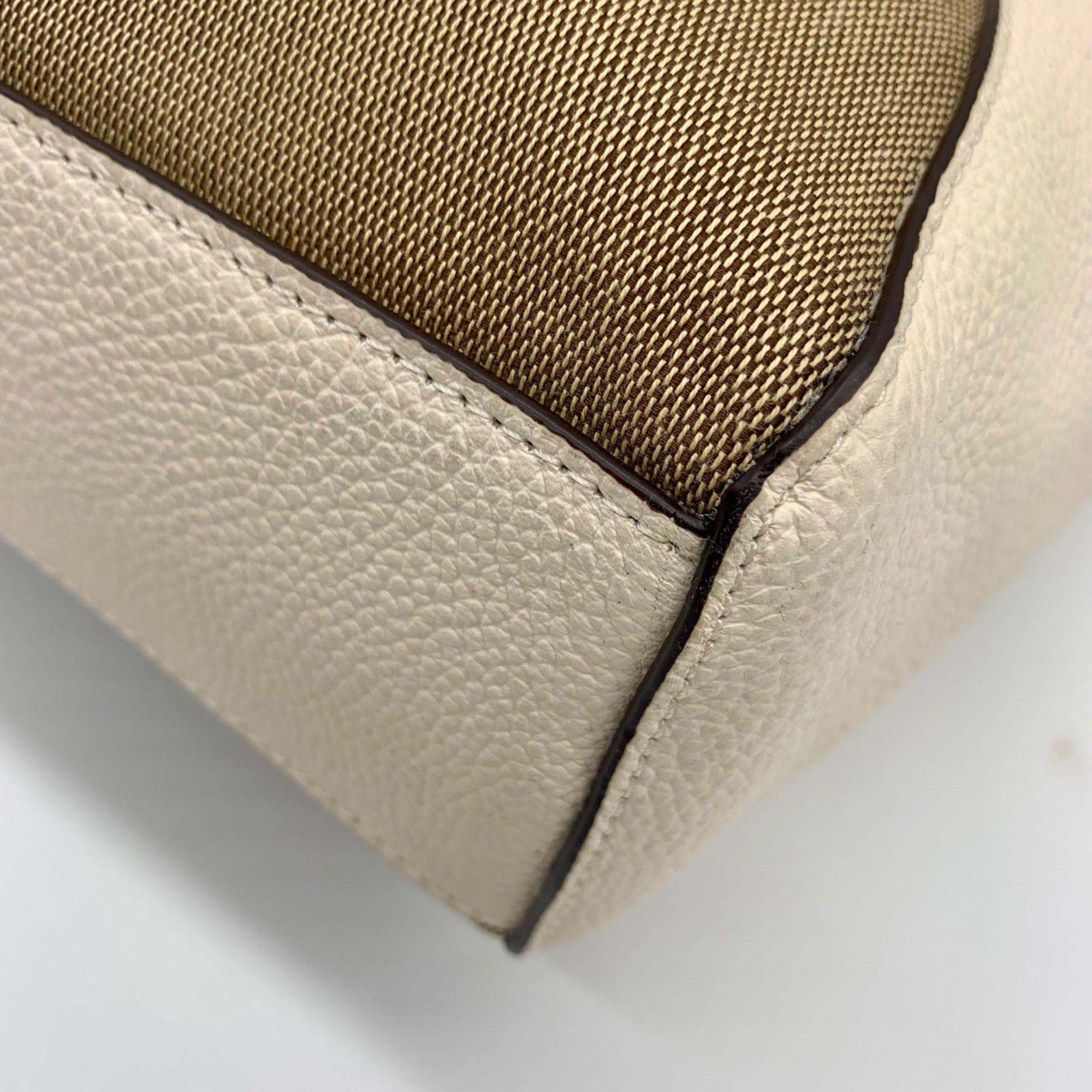 Coach Jacquard Fabric And Pebbled Leather 2Way Satchel