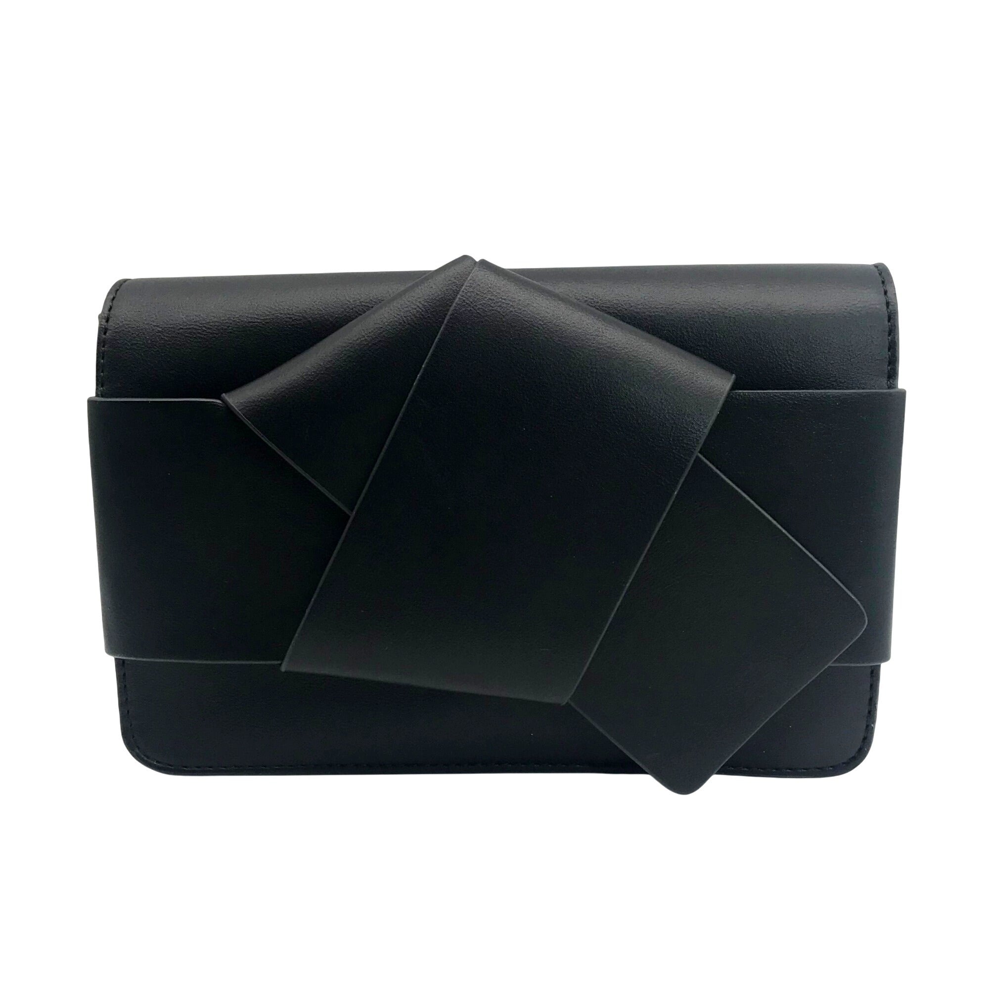 On 34th Black Rosemari Clutch