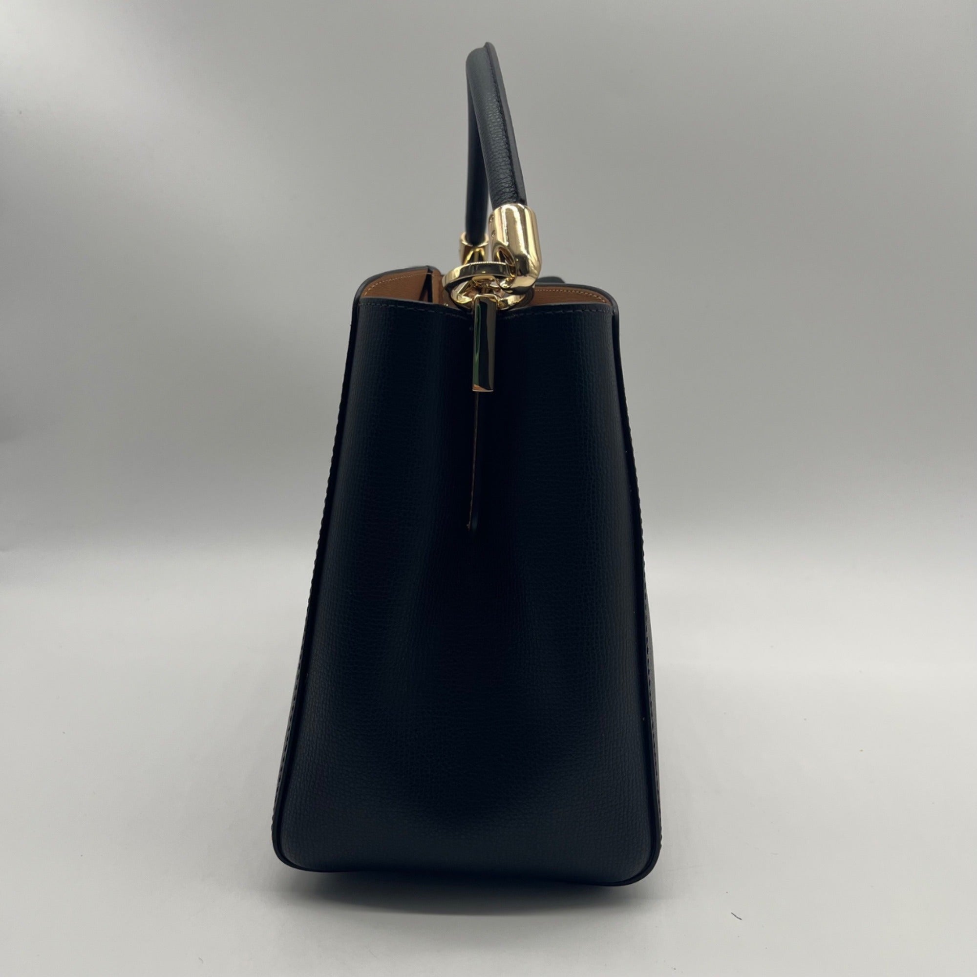 Kate SpadeBlack Leather Phoede Medium Top Handle Satchel Bag