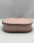 Michael Kors Pink Saffiano Leather Jet Set Travel Oval Crossbody Bag