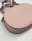 Michael Kors Pink Saffiano Leather Jet Set Travel Oval Crossbody Bag