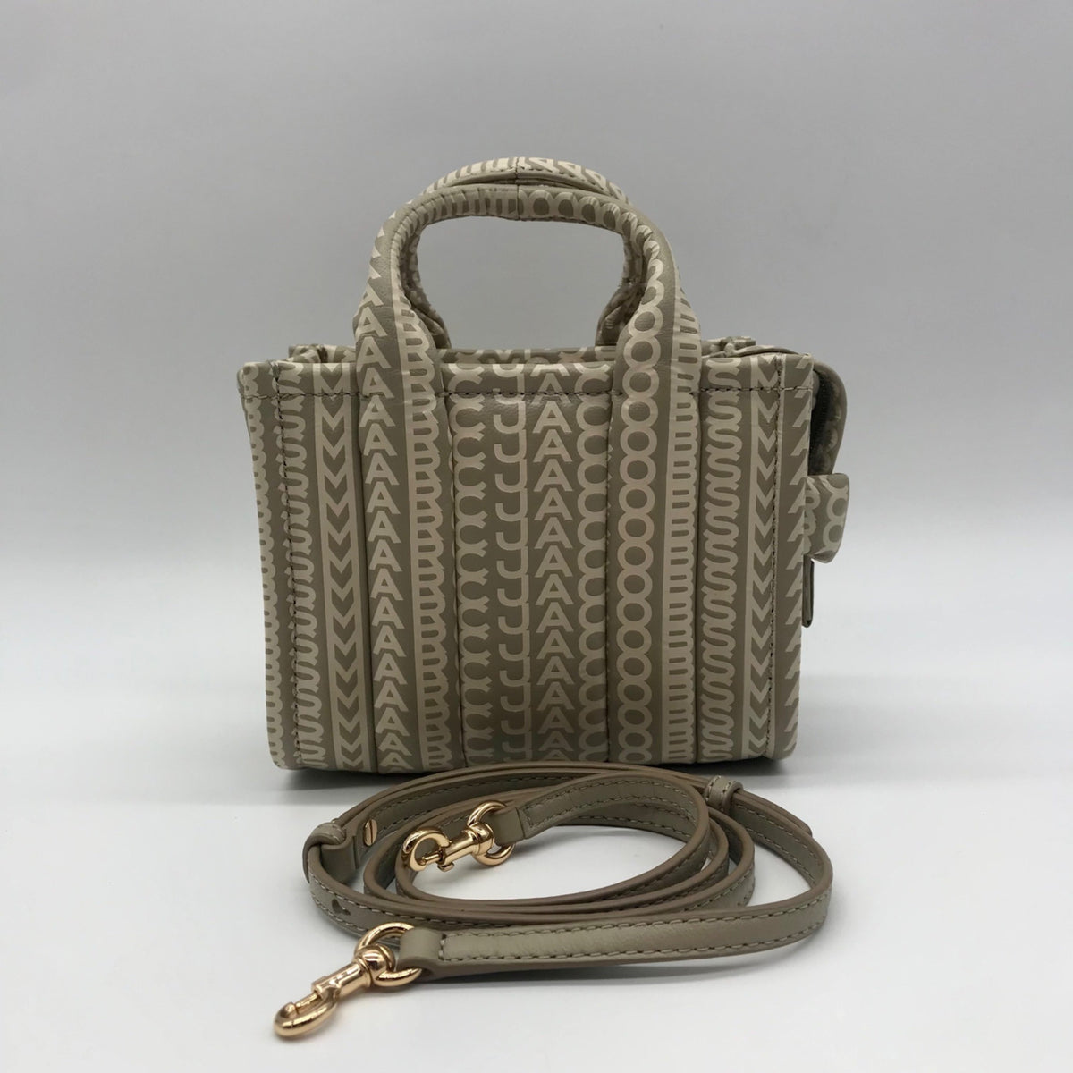 Marc Jacobs Monogram Leather Mini Tote Bag