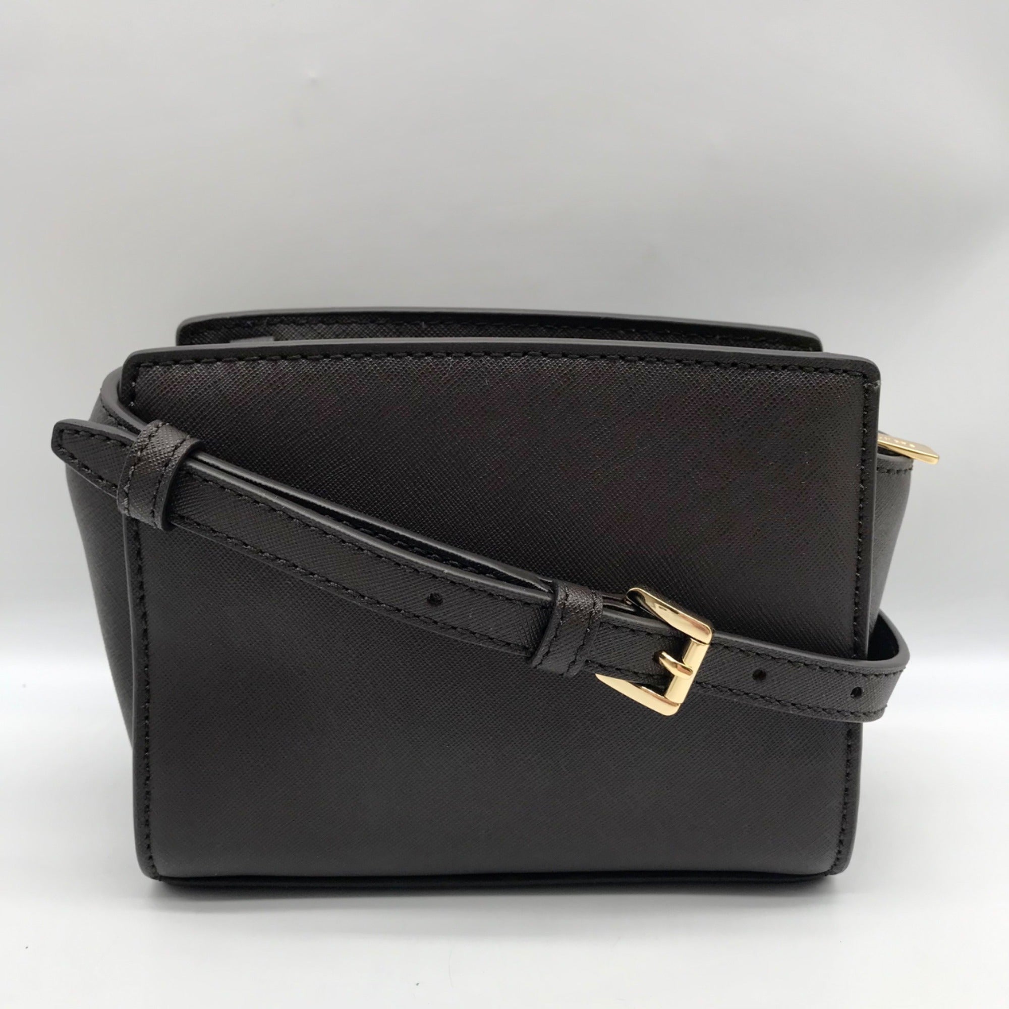 Michael Kors Brown Calf Hair Mini Selma Crossbody Bag