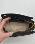 Michael Kors Brown Calf Hair Mini Selma Crossbody Bag