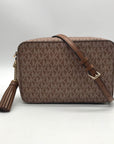 Michael Kors Brown Pebbled Leather Crossbody