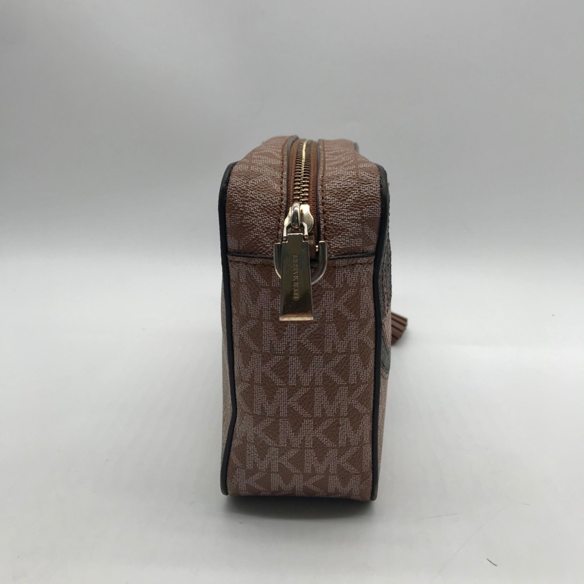 Michael Kors Brown Pebbled Leather Crossbody