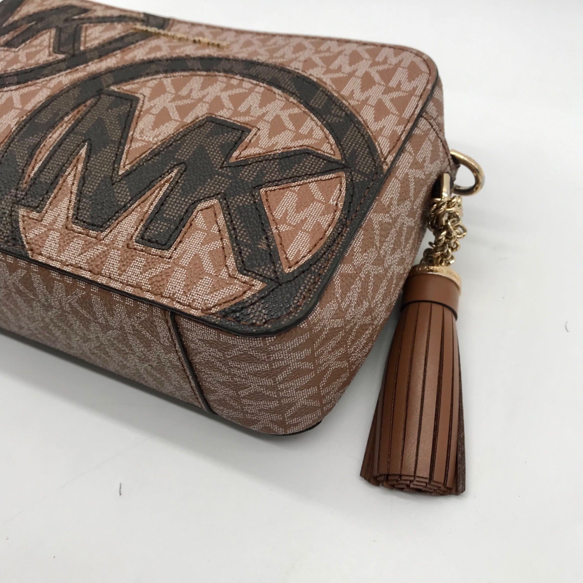 Michael Kors Brown Pebbled Leather Crossbody