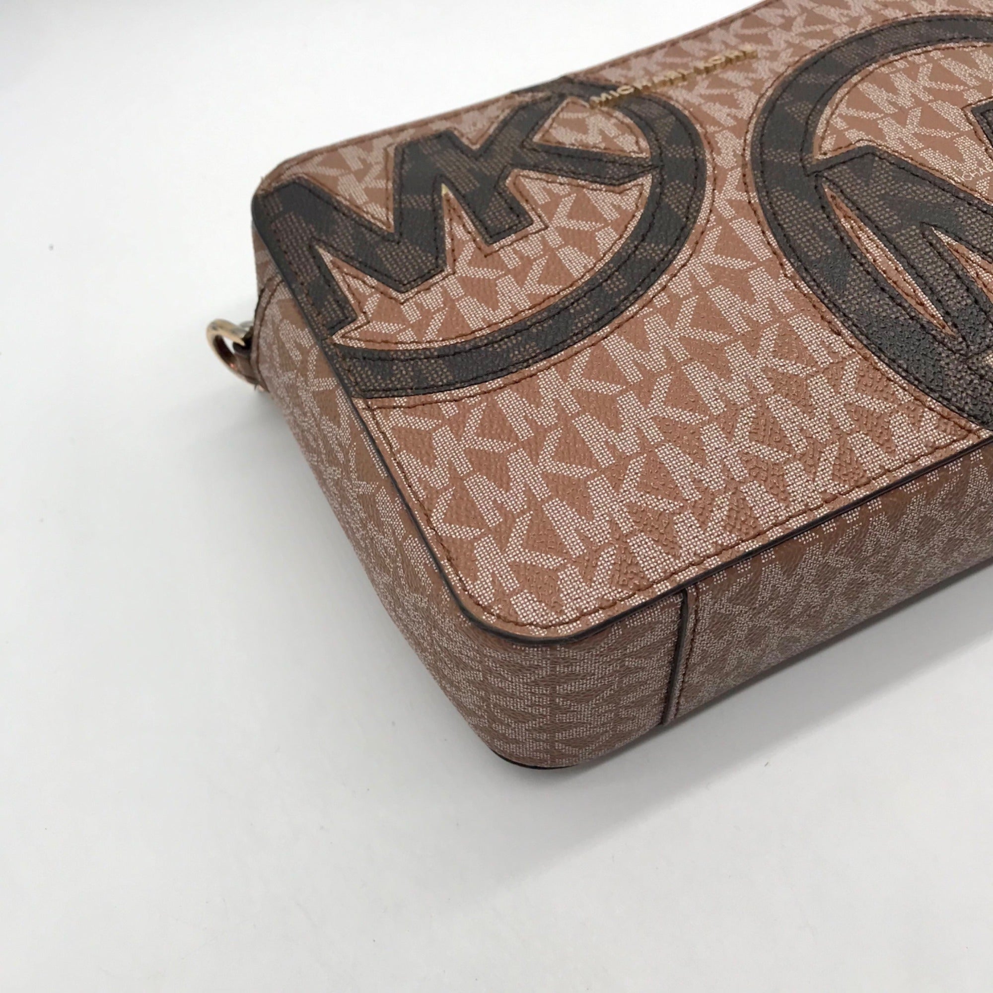 Michael Kors Brown Pebbled Leather Crossbody