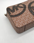 Michael Kors Brown Pebbled Leather Crossbody